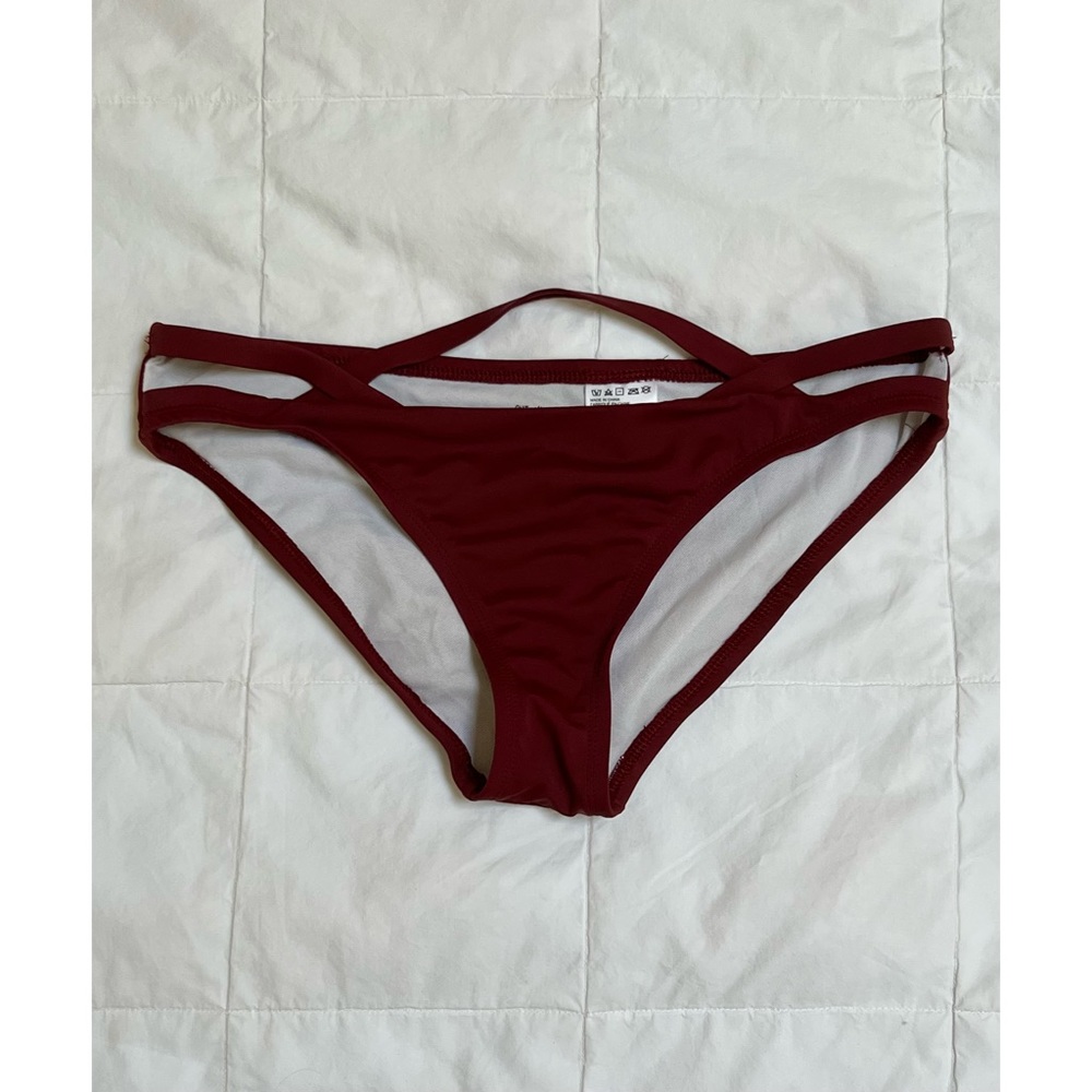 [Urban Outfitters] Maroon Strappy Bikini Bottoms